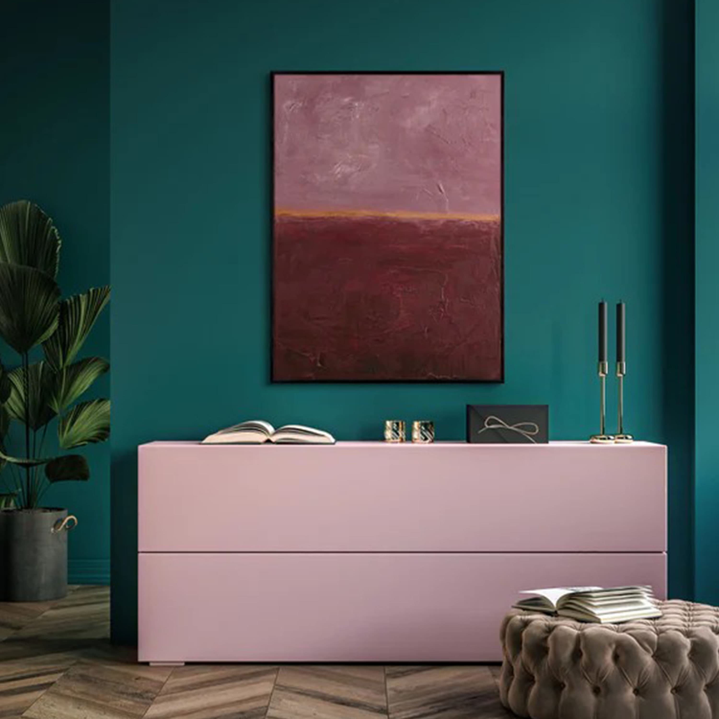 Edge Rose Painting Black Frame 90x120