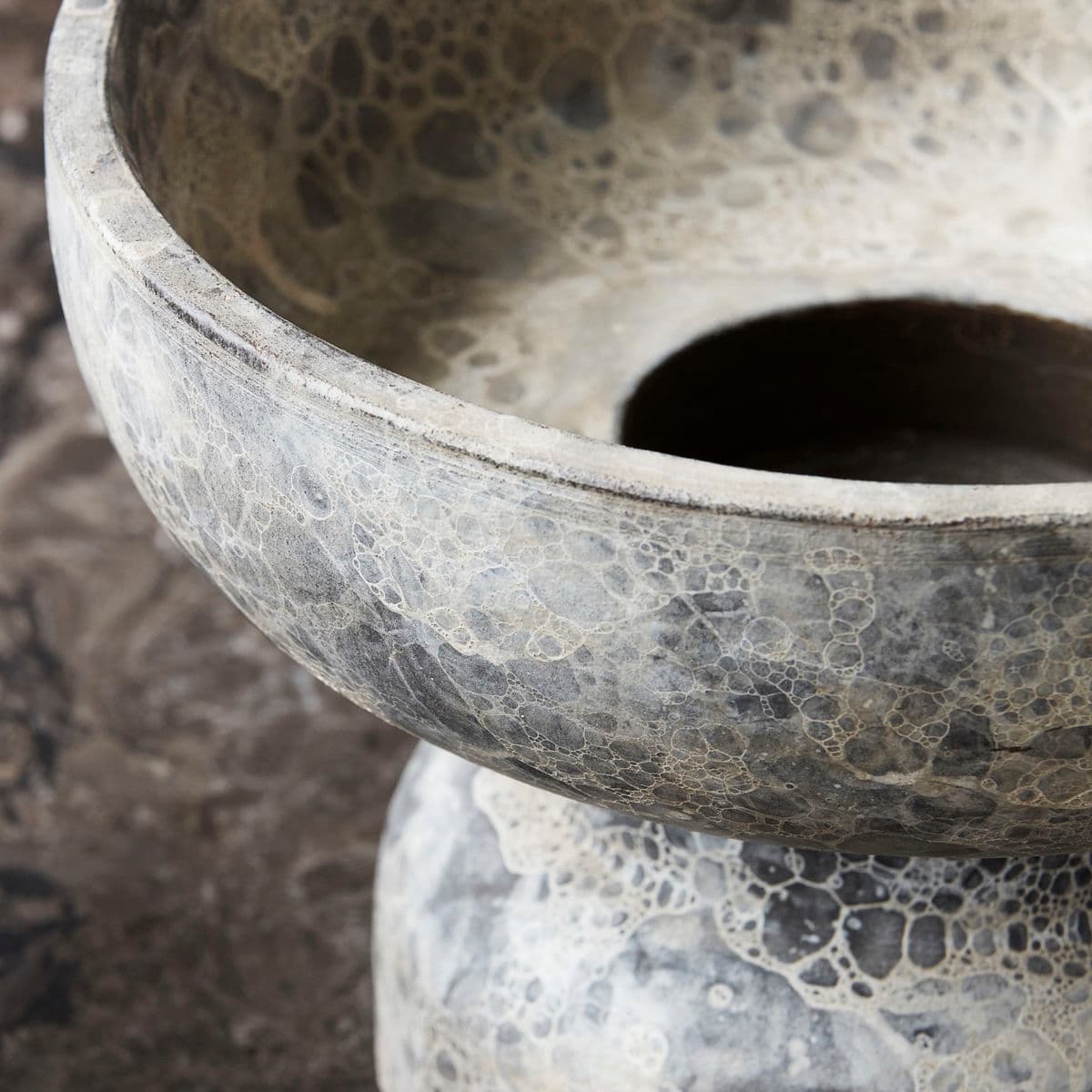 Ancient Kerzenhalter Grau/Braun