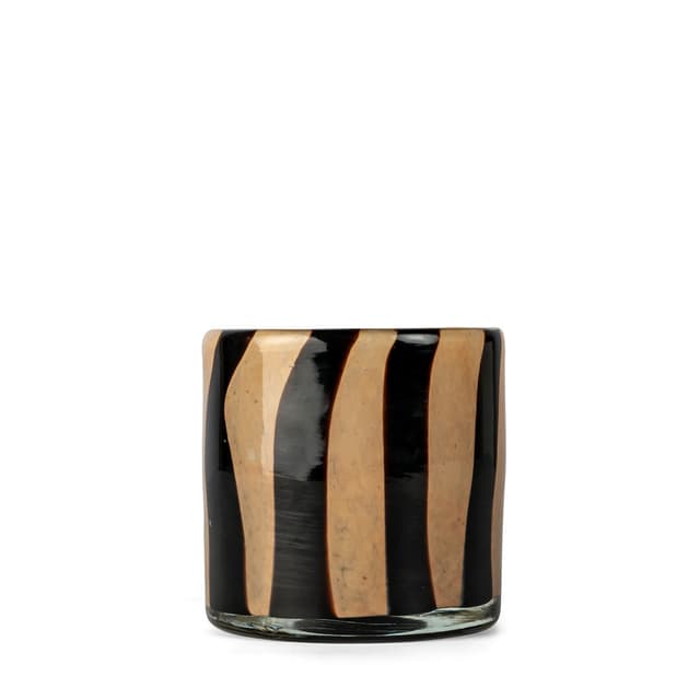 Candle Holder Black/Beige 10cm