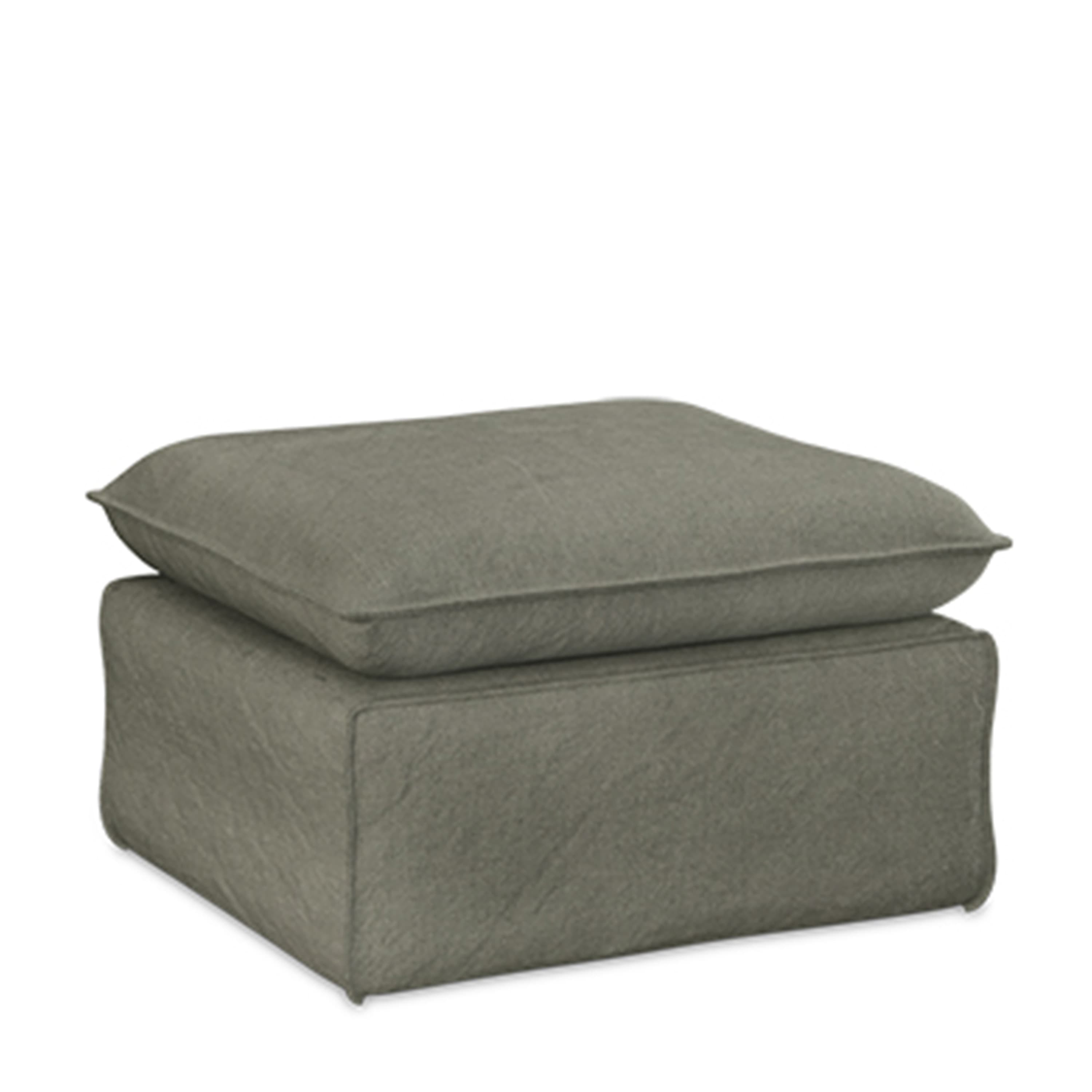 Nomad Hocker Pouf Linen/Army Green 72x54