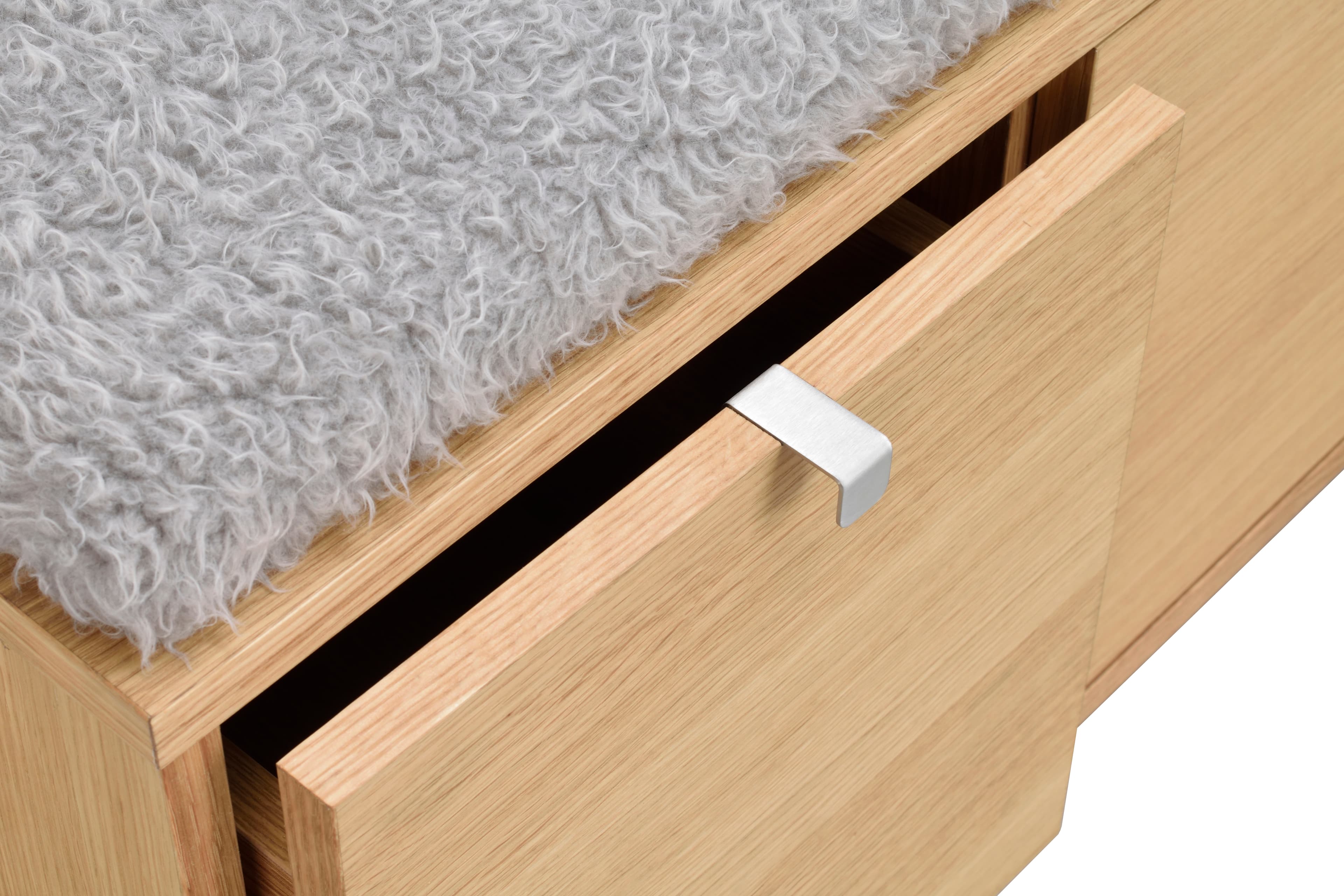 Confetti Bench 2 Oak/Light Grey