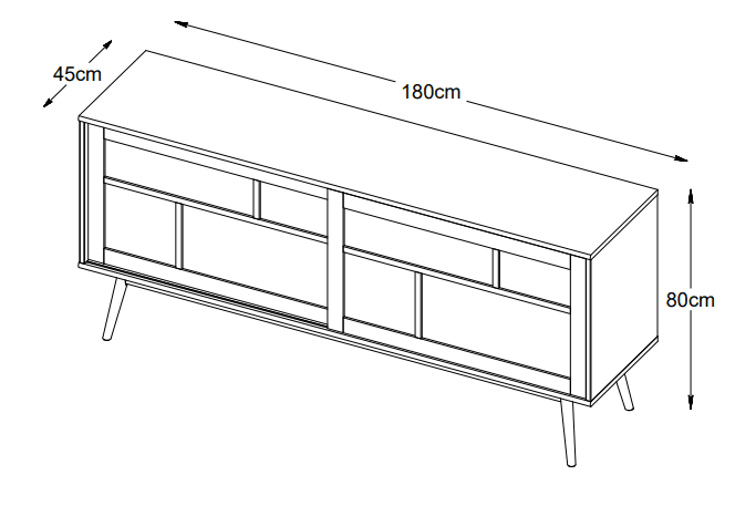 Sofia Sideboard Natural Oak 180cm
