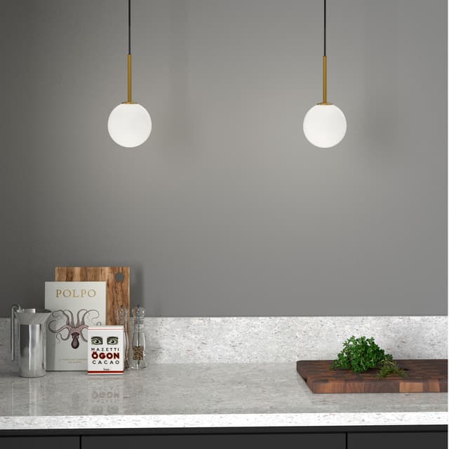Ballon Pendelleuchte Satin brass