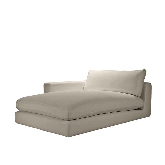 Capri 1,5-Sitzer-Chaiselongue-Modul mit linker Armlehne Taupe 142x184