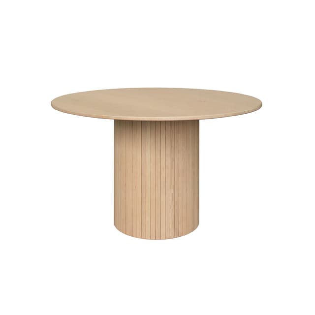 Adele Dining Table White Oiled Oak Ø110