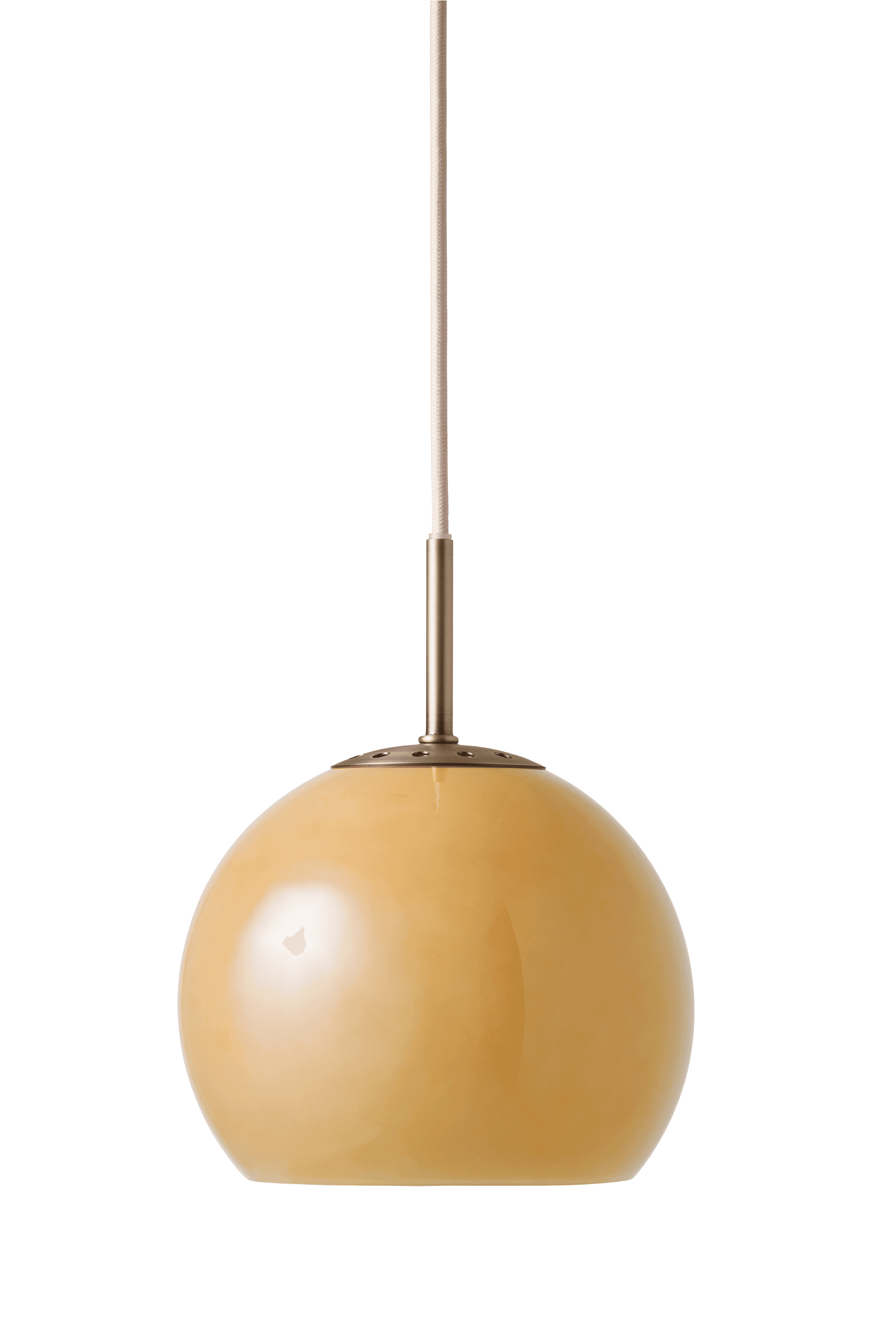 Ball Glas Pendelleuchte Bernstein Ø18