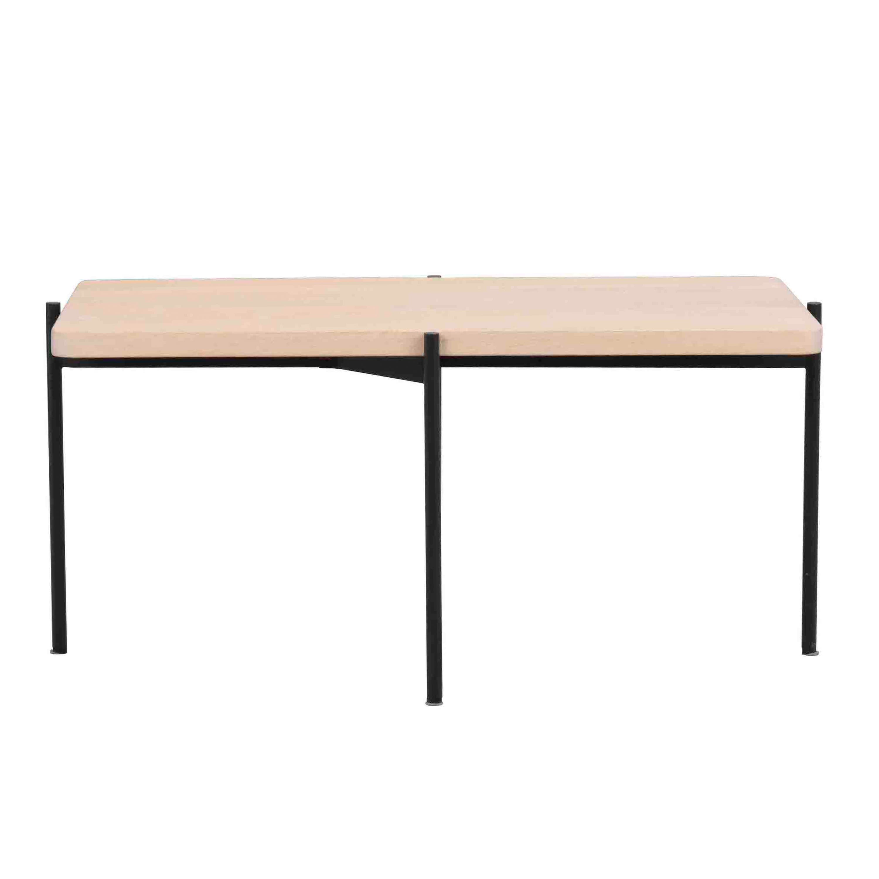 Shelton Coffee Table White Washed/Black 95x50cm