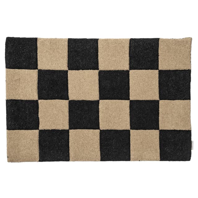 Square Door Mat Black/Natural 60x90