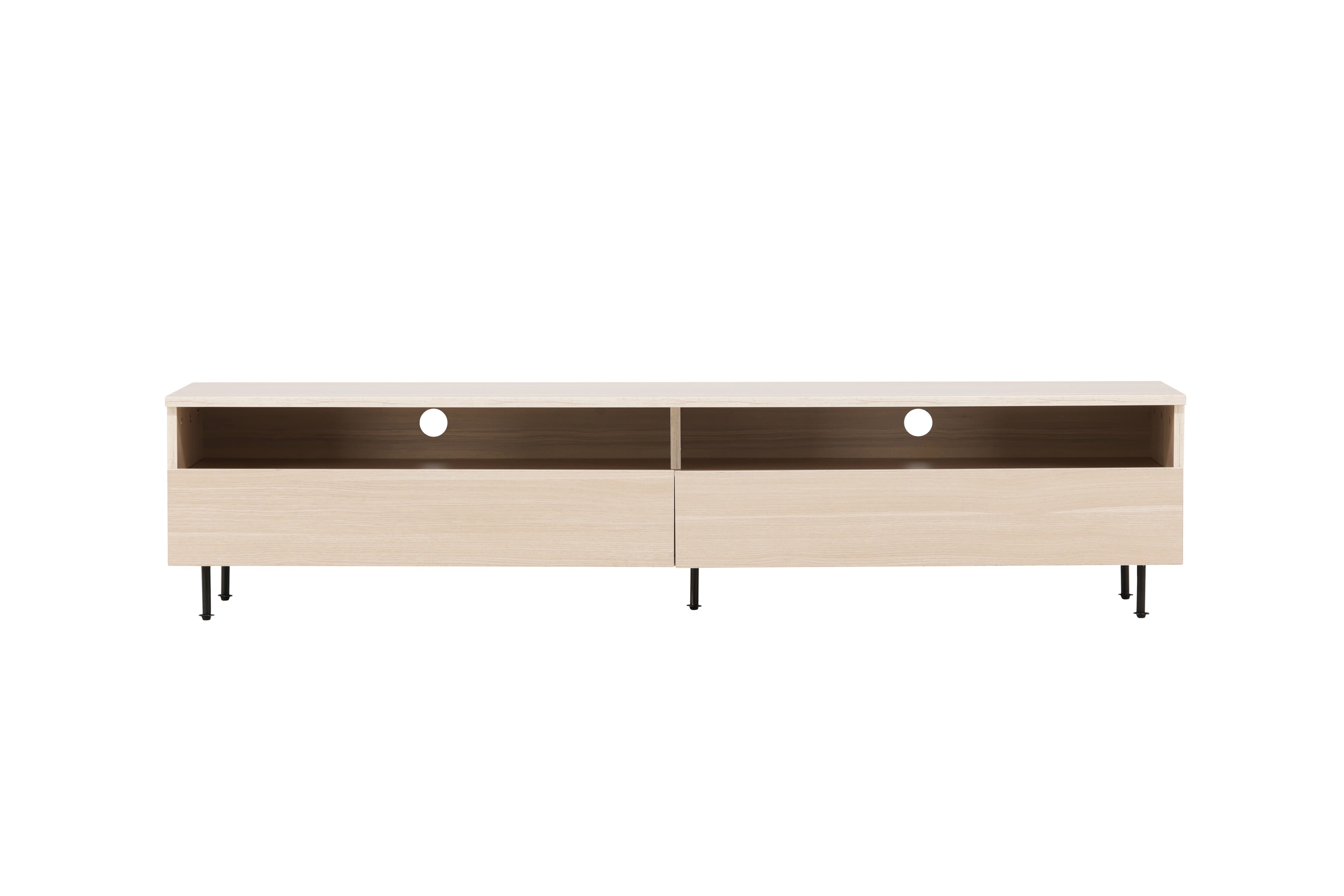 Navarra TV-Bänk Matte Black/Whitewash 180cm