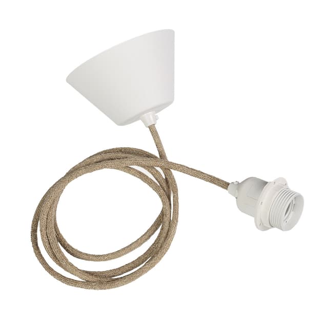 Cord Pendant Lampshade Natural E27