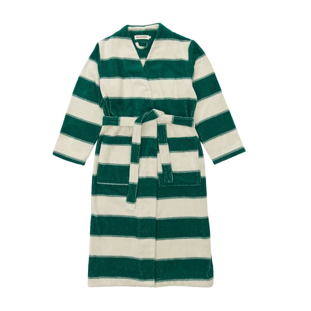 Galleria Bathrobe Emerald/Melon XLarge