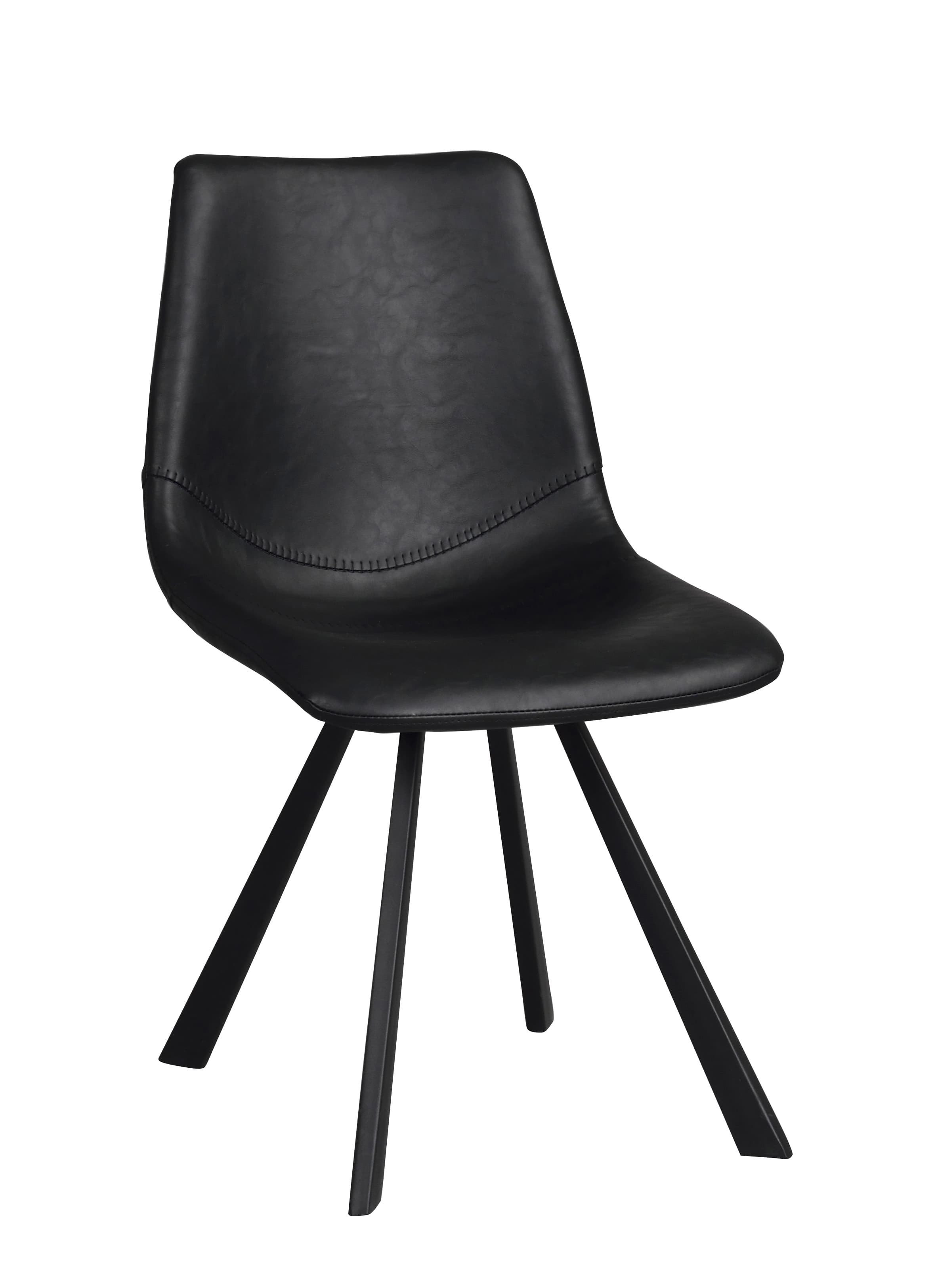 Auburn Esszimmerstuhl Kunstleder Schwarz