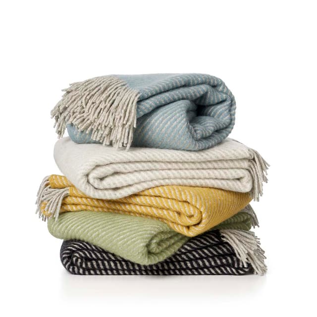 Carl Wool Throw White Mélange
