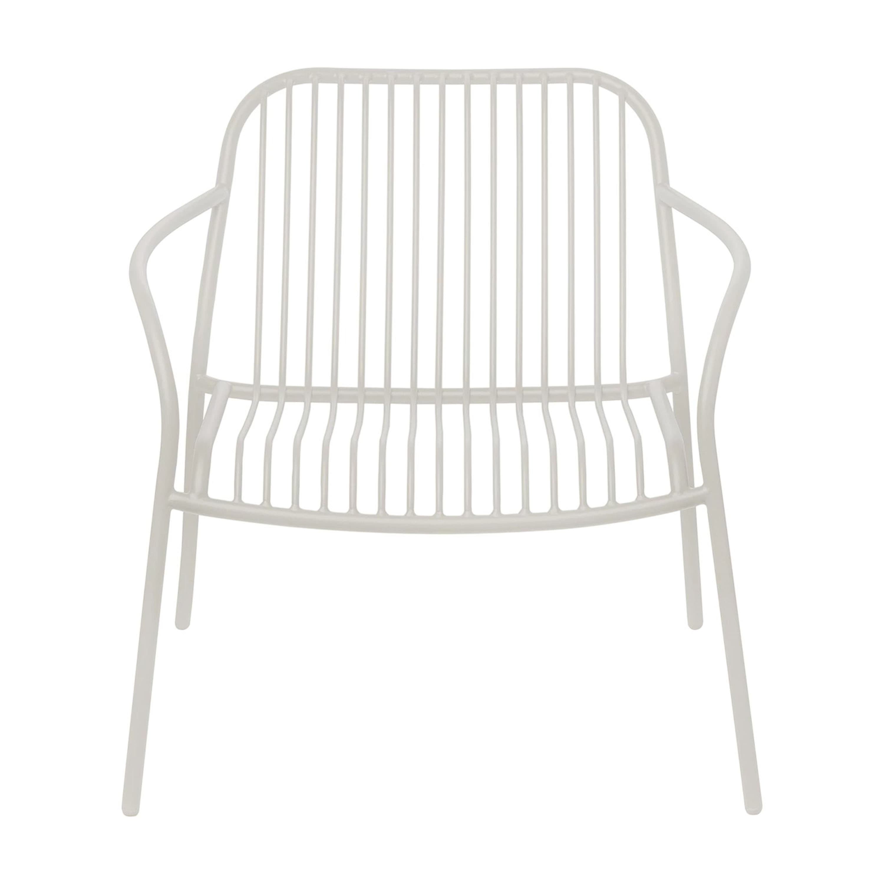 Yua Wire Utomhus Loungesessel Seide Grau