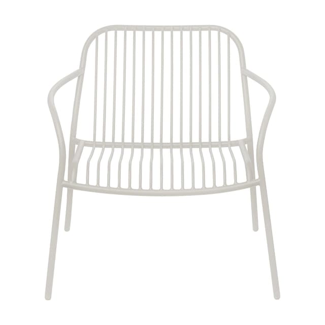 Yua Wire Utomhus Loungesessel Seide Grau