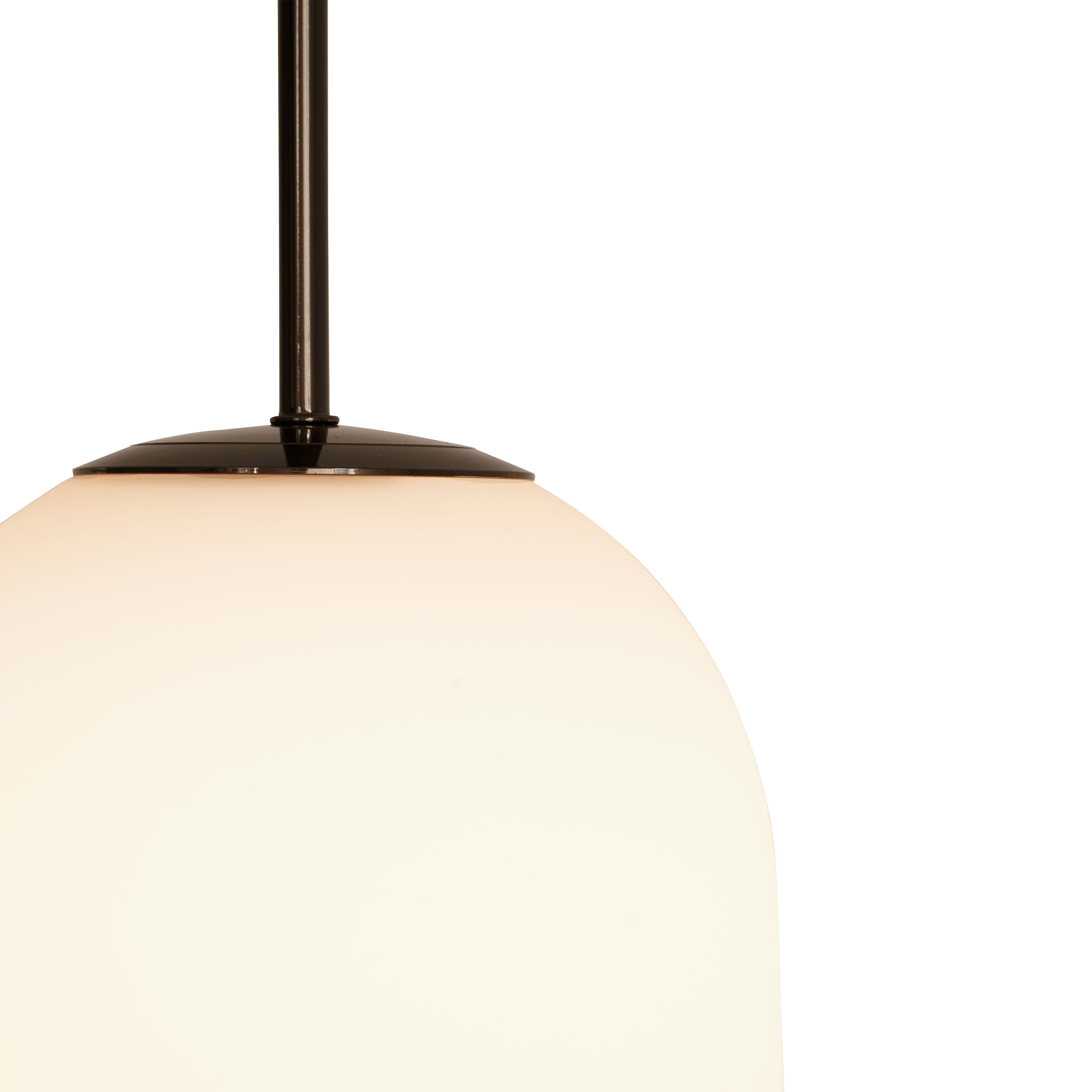 Noor Deckenleuchte Opal/Schwarz Large