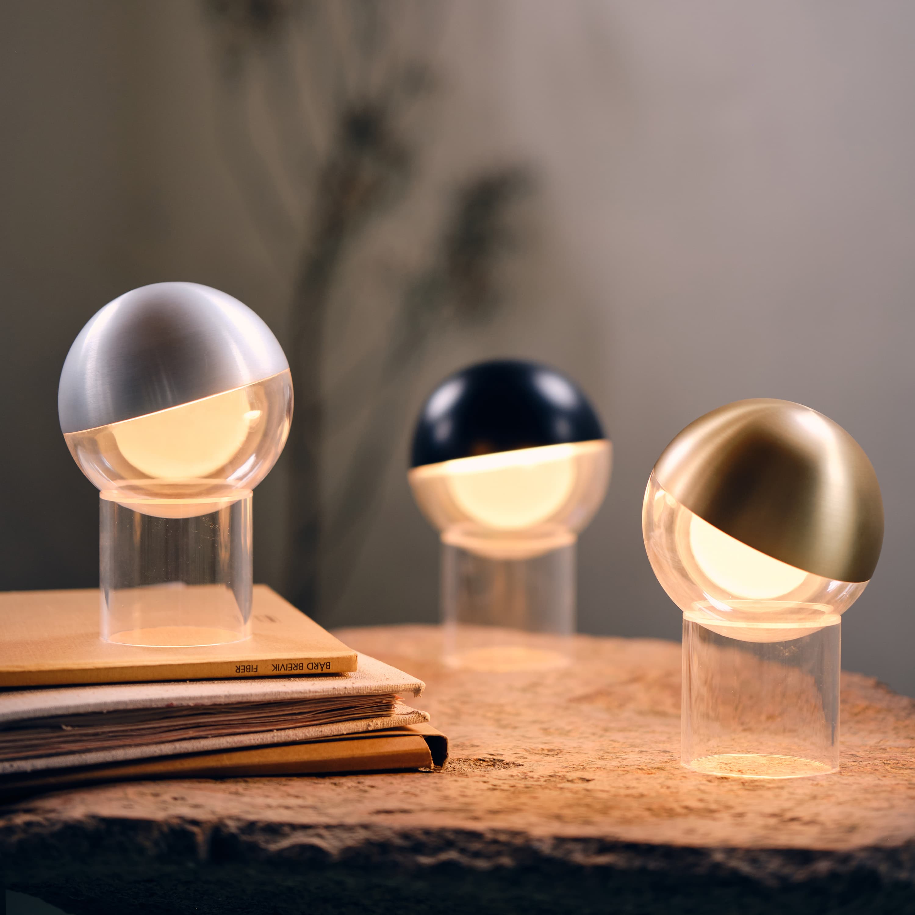Pila Portable Tischlampe Brushed Aluminium 19cm