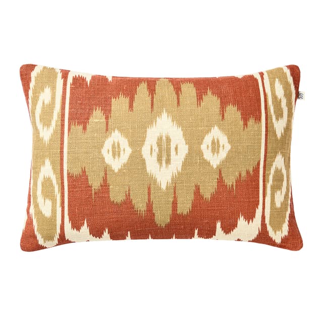 Laya Kissenbezug Leinen Apricot Orange/Khaki 50x50