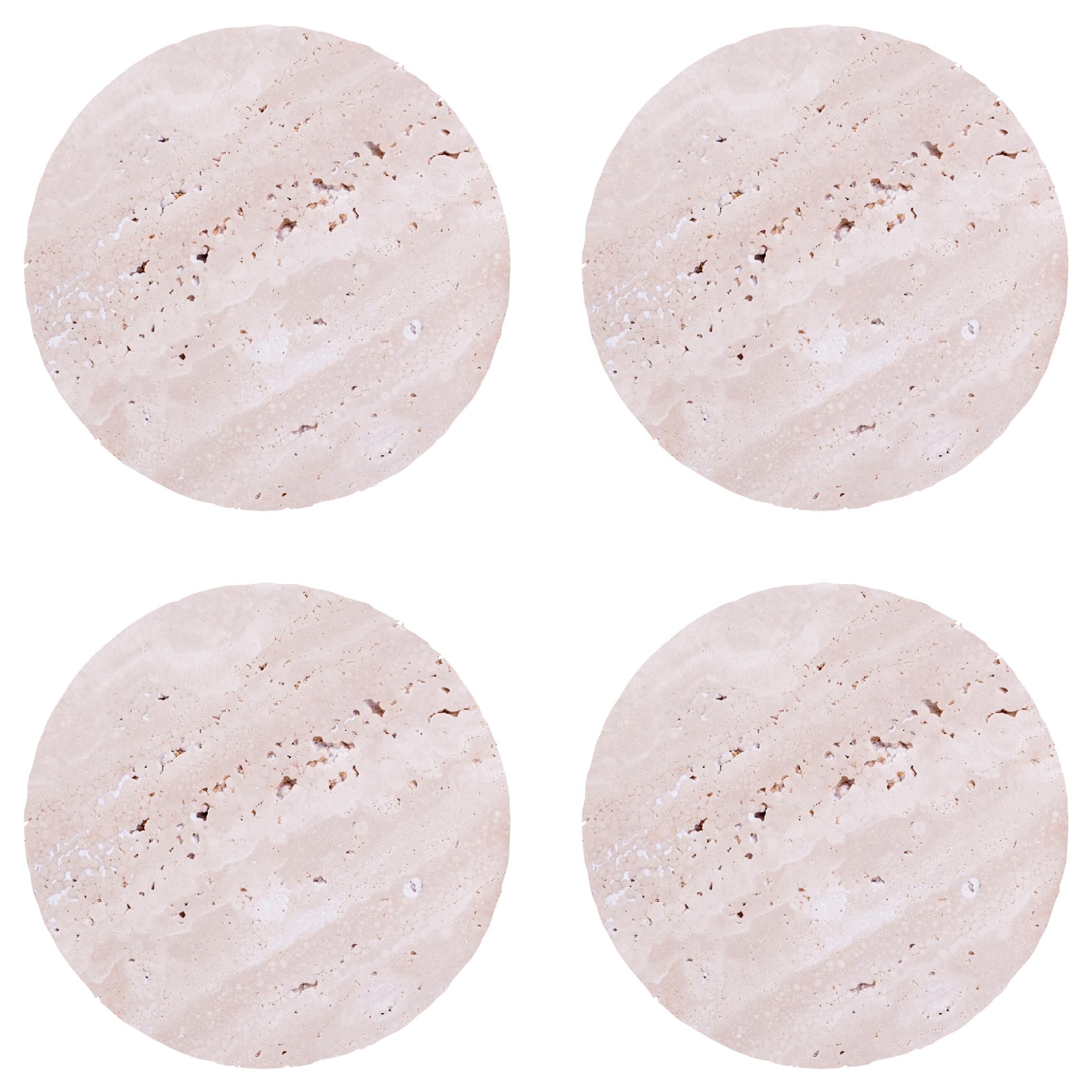 Travis Glastassenuntersetzer Travertin 4er-Pack
