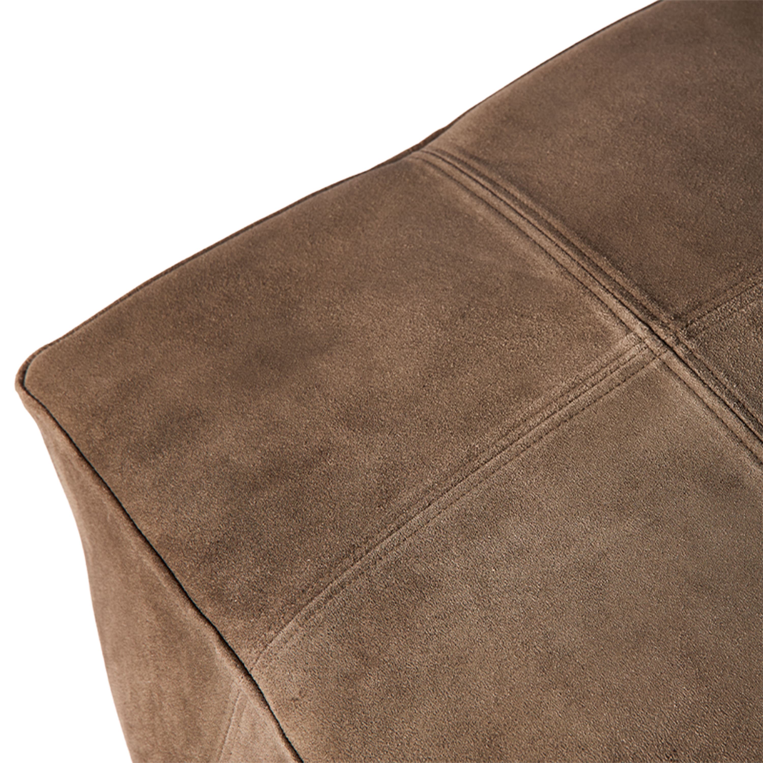 Bronx Sittpuff Brown Suede Large