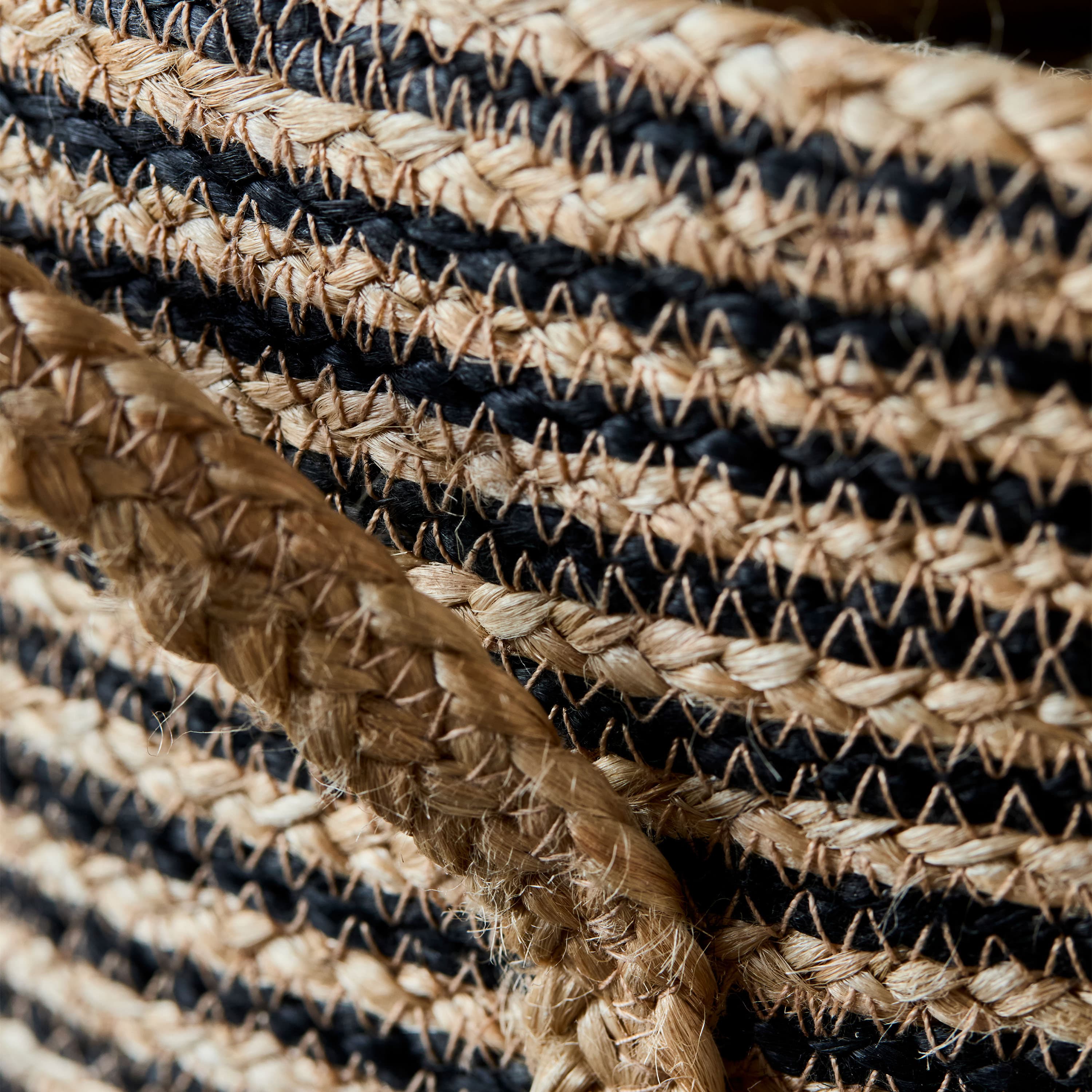 Dungi Basket Low Black/Natural Set of 3