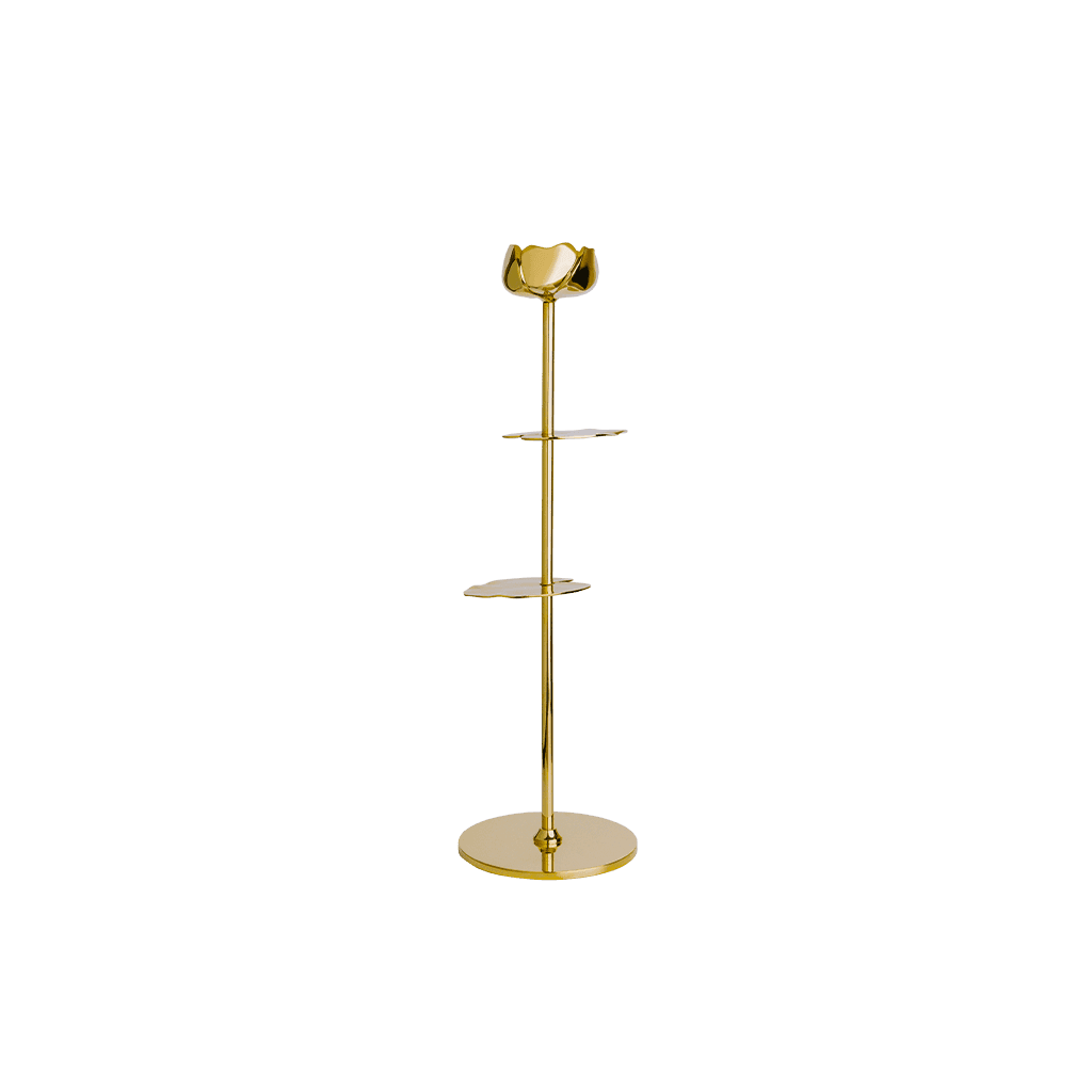 Ninfea Alta Kerzenständer Messing 30cm