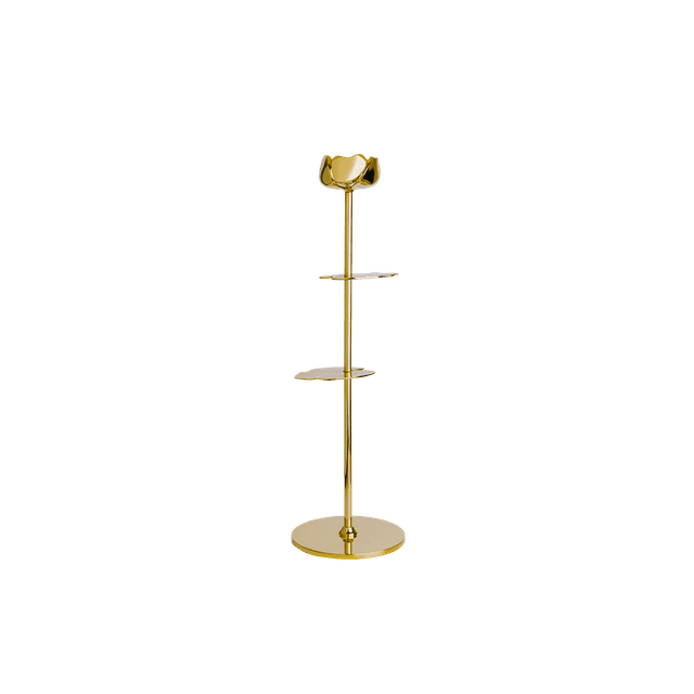 Ninfea Tall Candlestick Brass 30cm