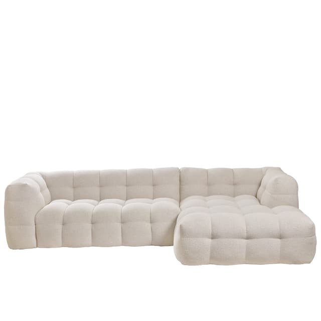 Billie Divansofa Rechts Beige Bouclé