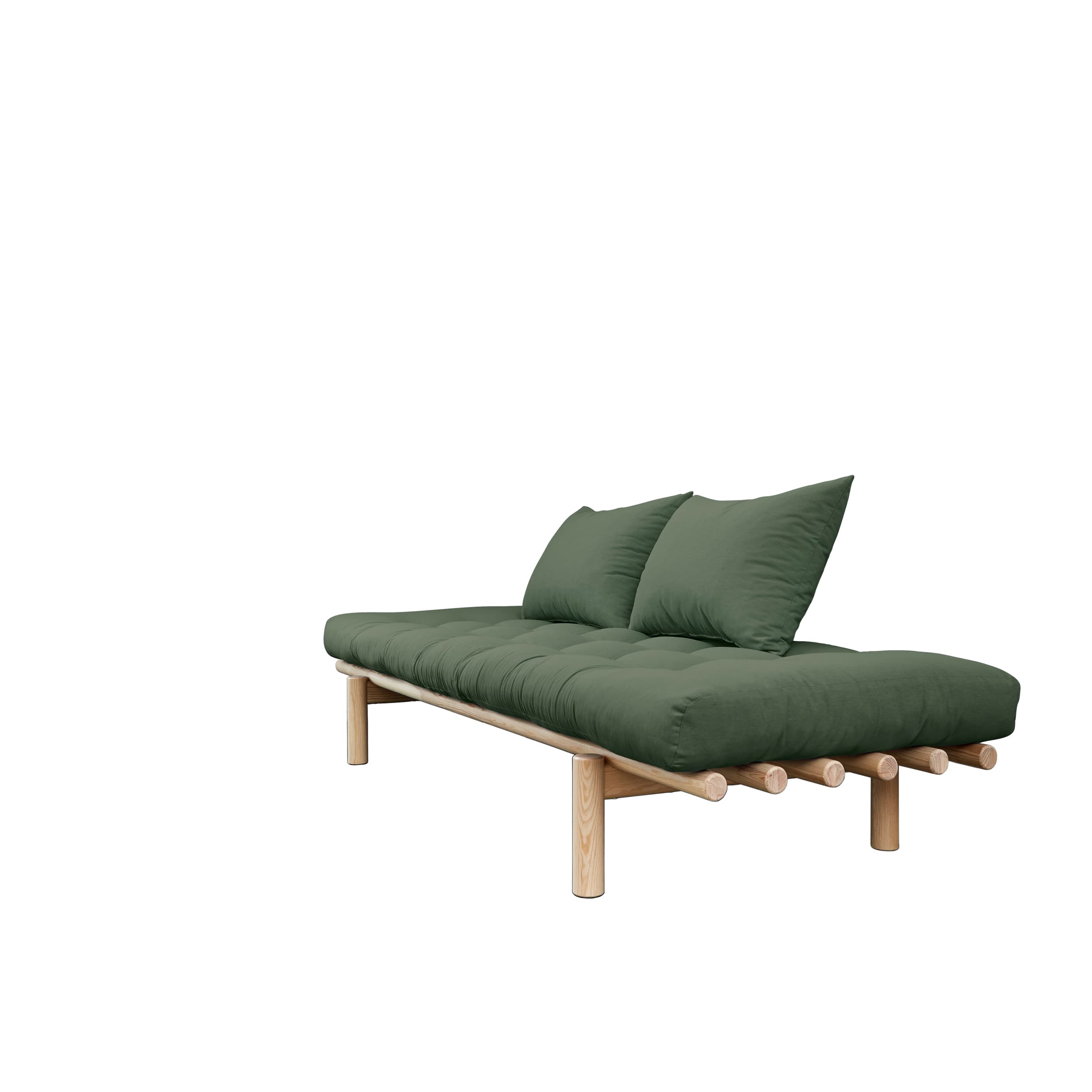 Pace Tagesbett Natur/Oliven Grün 200cm