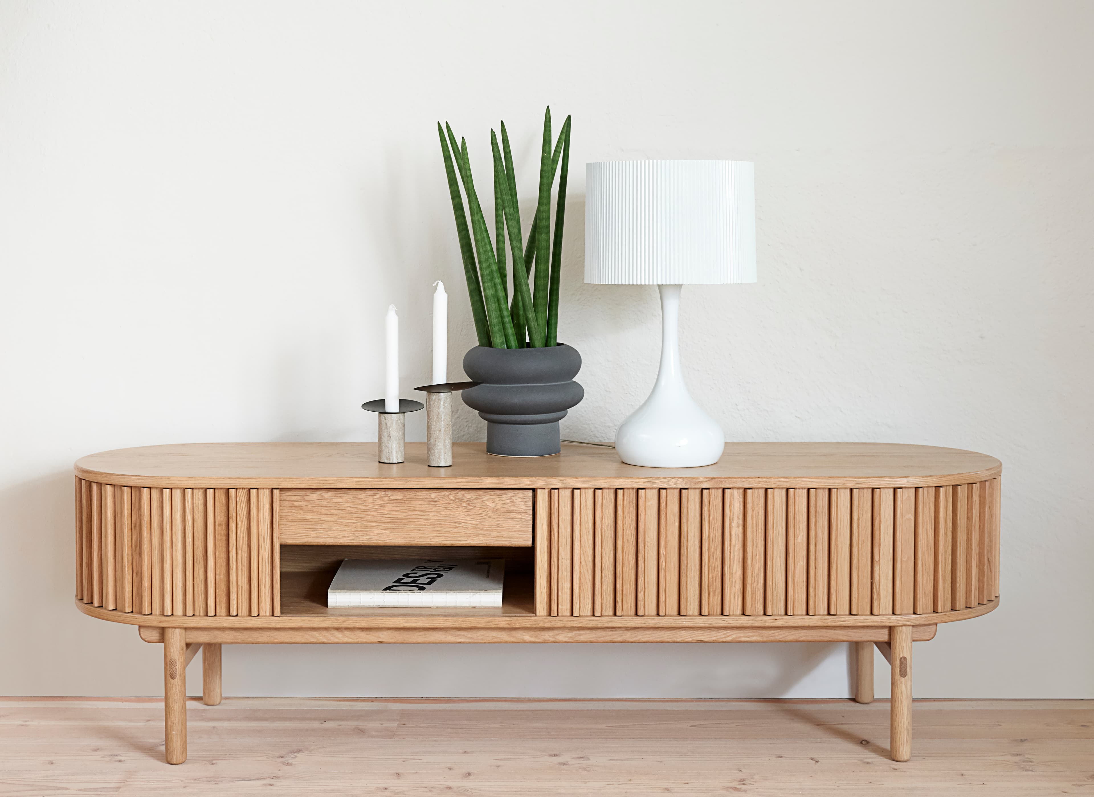 Alice TV-Bank Natural Oak 160cm