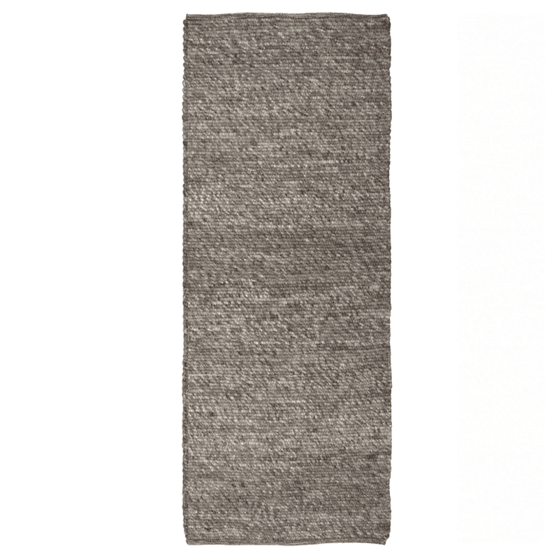 Merino Wollgangteppich Grau 80x250