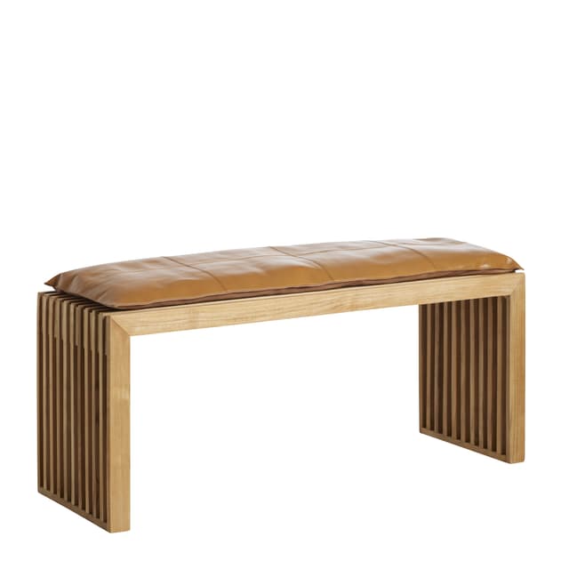 Rib Bank Teak/Braun 104cm