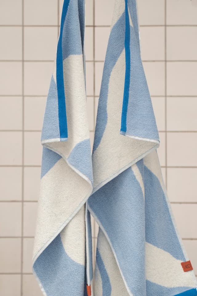 Nova Arte Handtuch Hellblau/Weiß 70x133