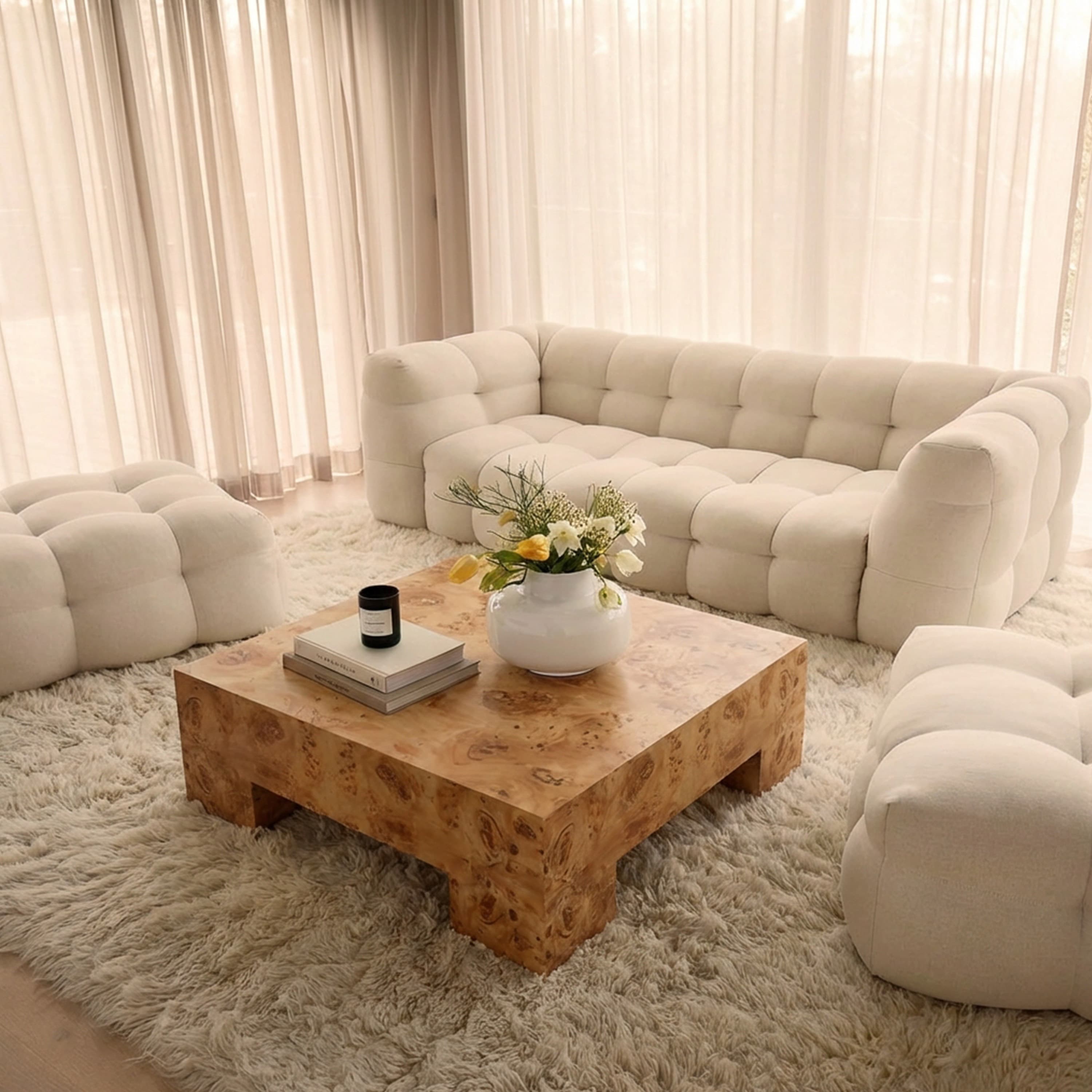 Chunky Coffee Table Poplar 90x90