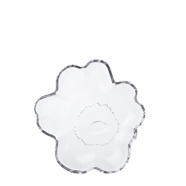 Unikko Shape Glas Teller Klar 13cm