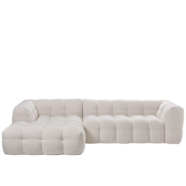 Billie Divansofa links Creme Teddy