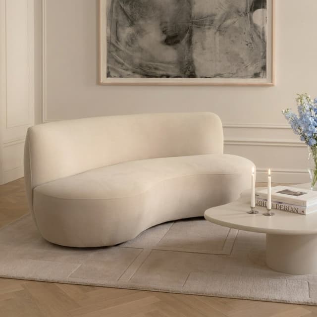 Moon 3-Sitzer Sofa Samt Greige 190cm