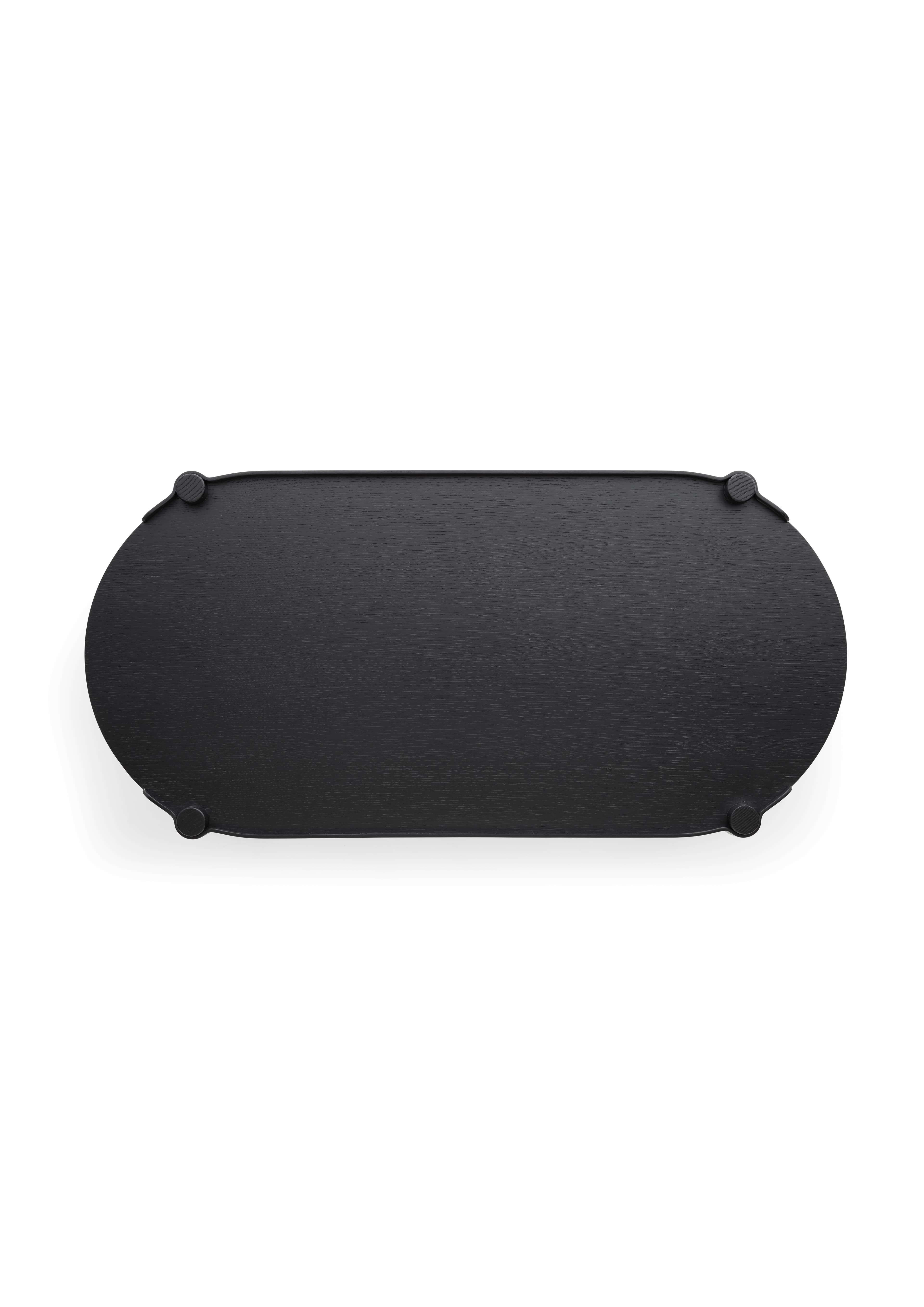 Woody Couchtisch Schwarz gebeizte Eiche 105cm