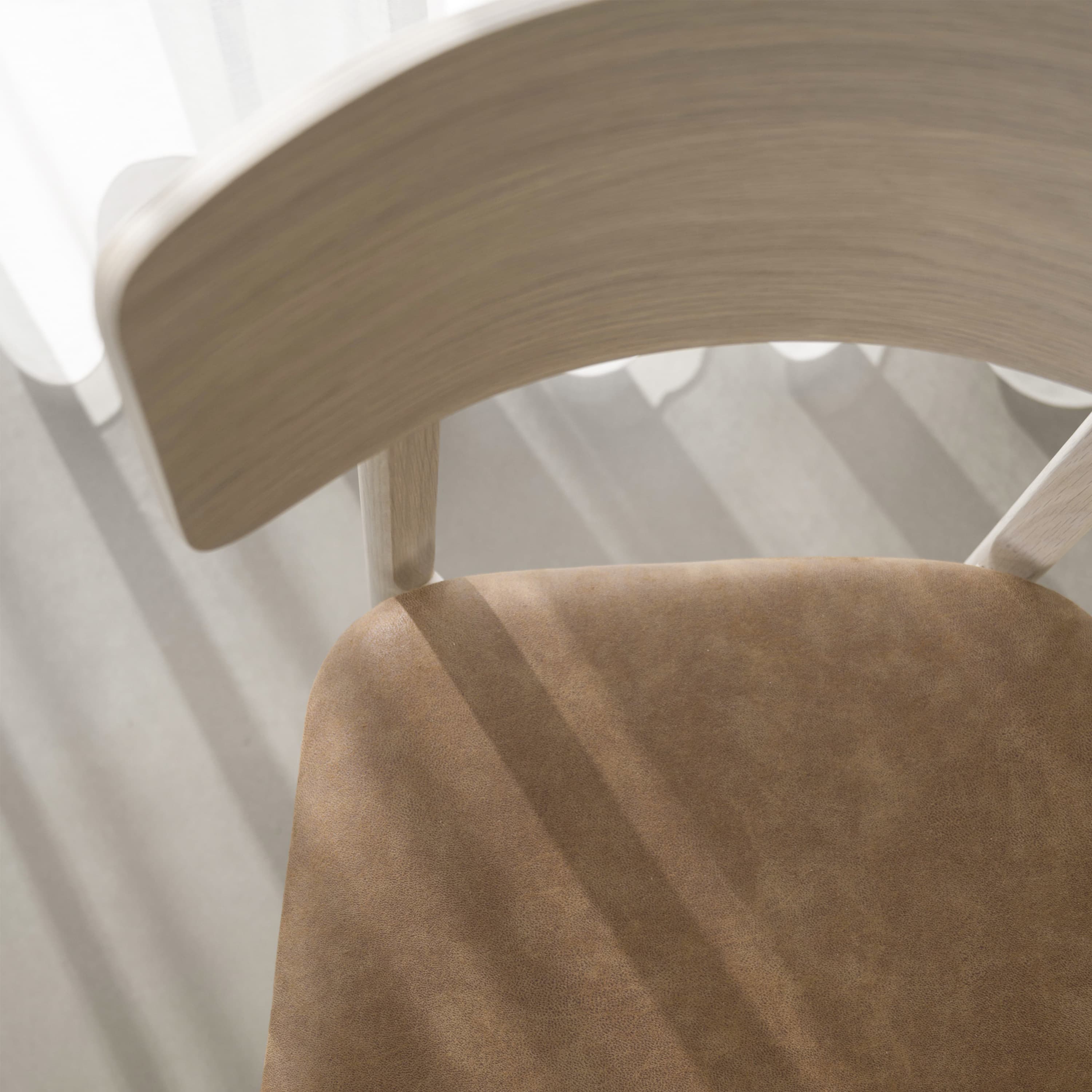 Wolcott Dining Chair White Pigmented Leather