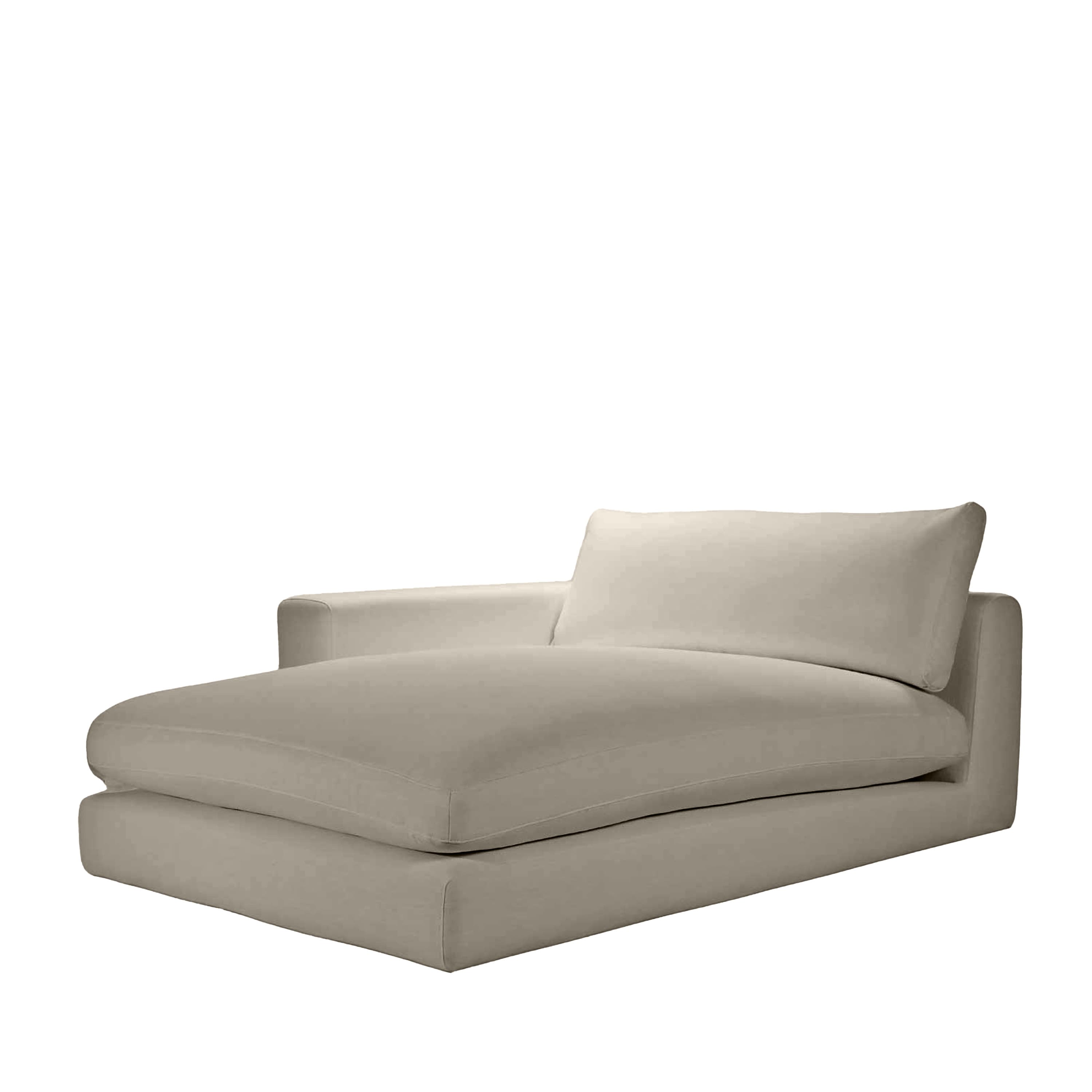 Capri 1,5-Sitzer-Chaiselongue-Modul mit linker Armlehne Taupe 142x184