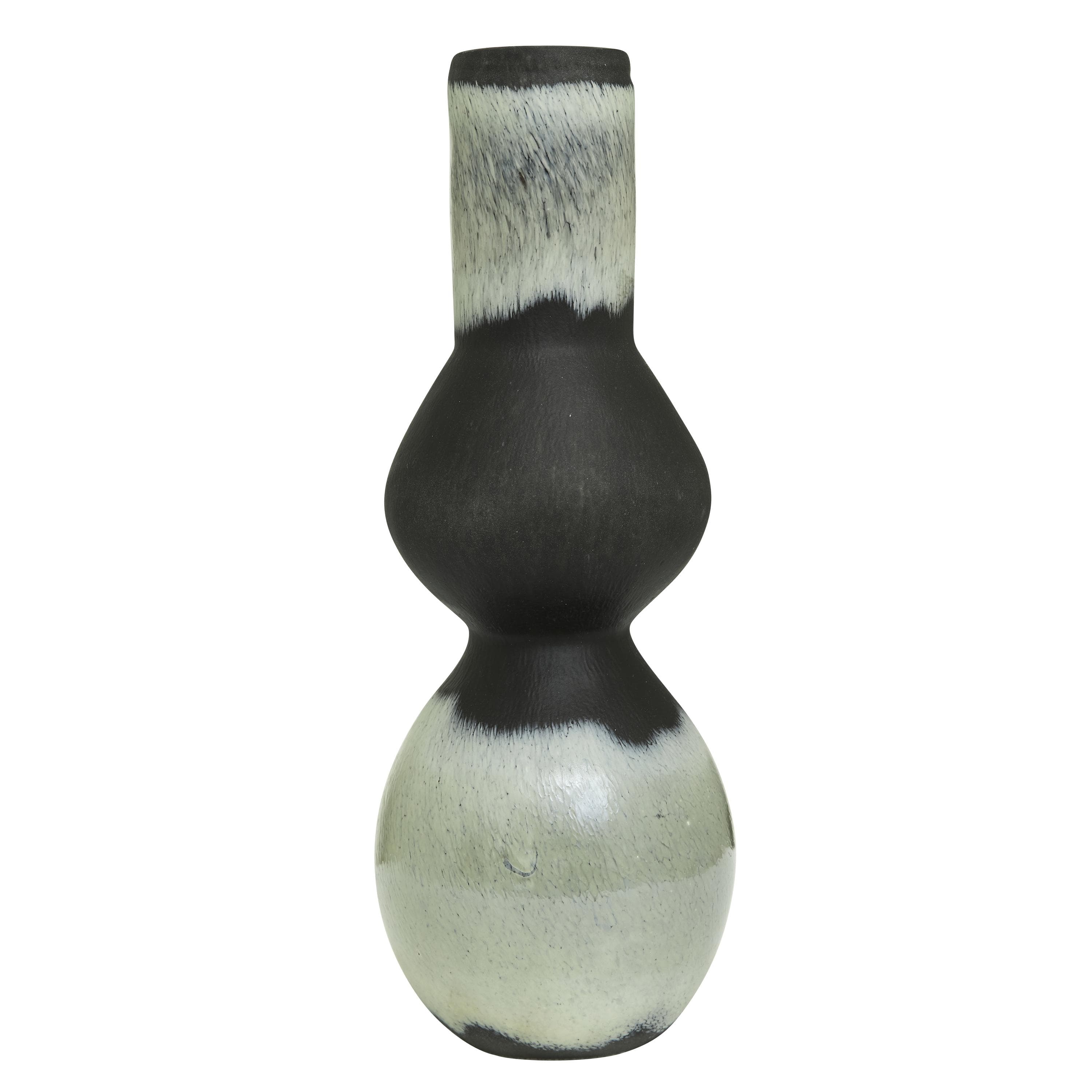 Ombre Vas Glas Black/White 34cm