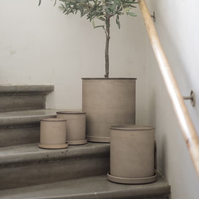 Plant Pot Beige Small Set of 2