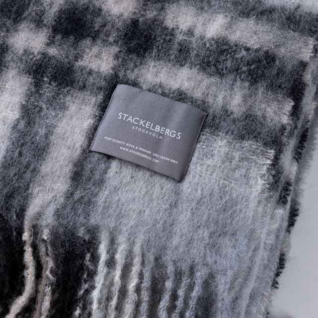 Mohair Plaid Black & Skiffer Check