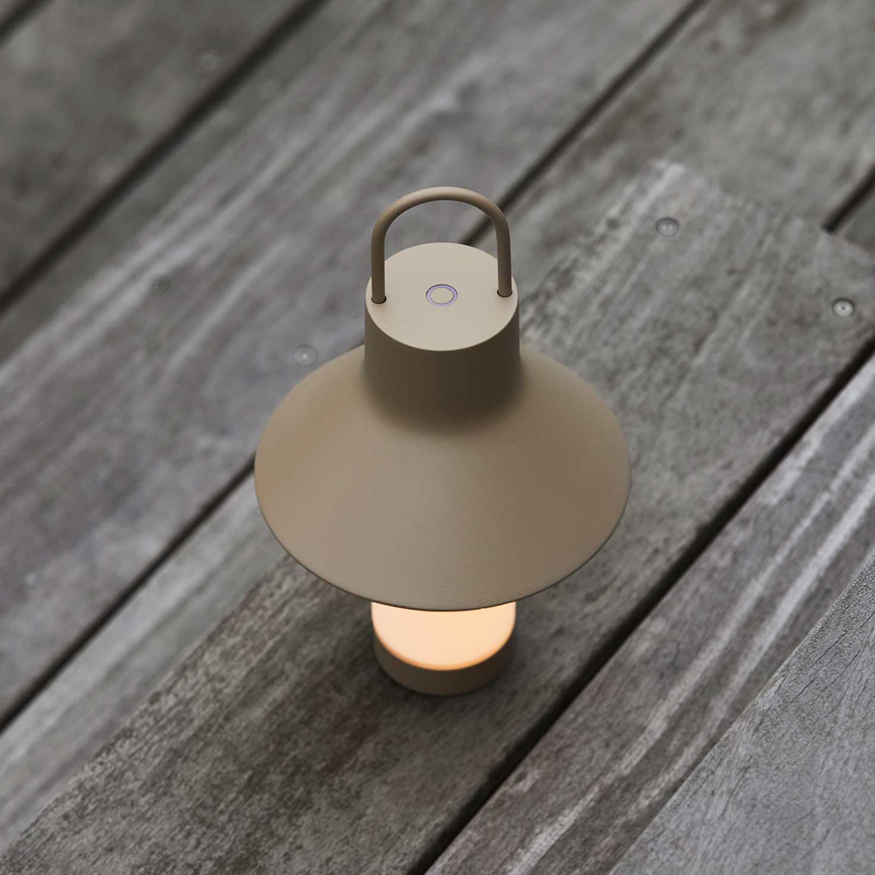 Shadow Portable Table Lamp Grey/Beige Ø15