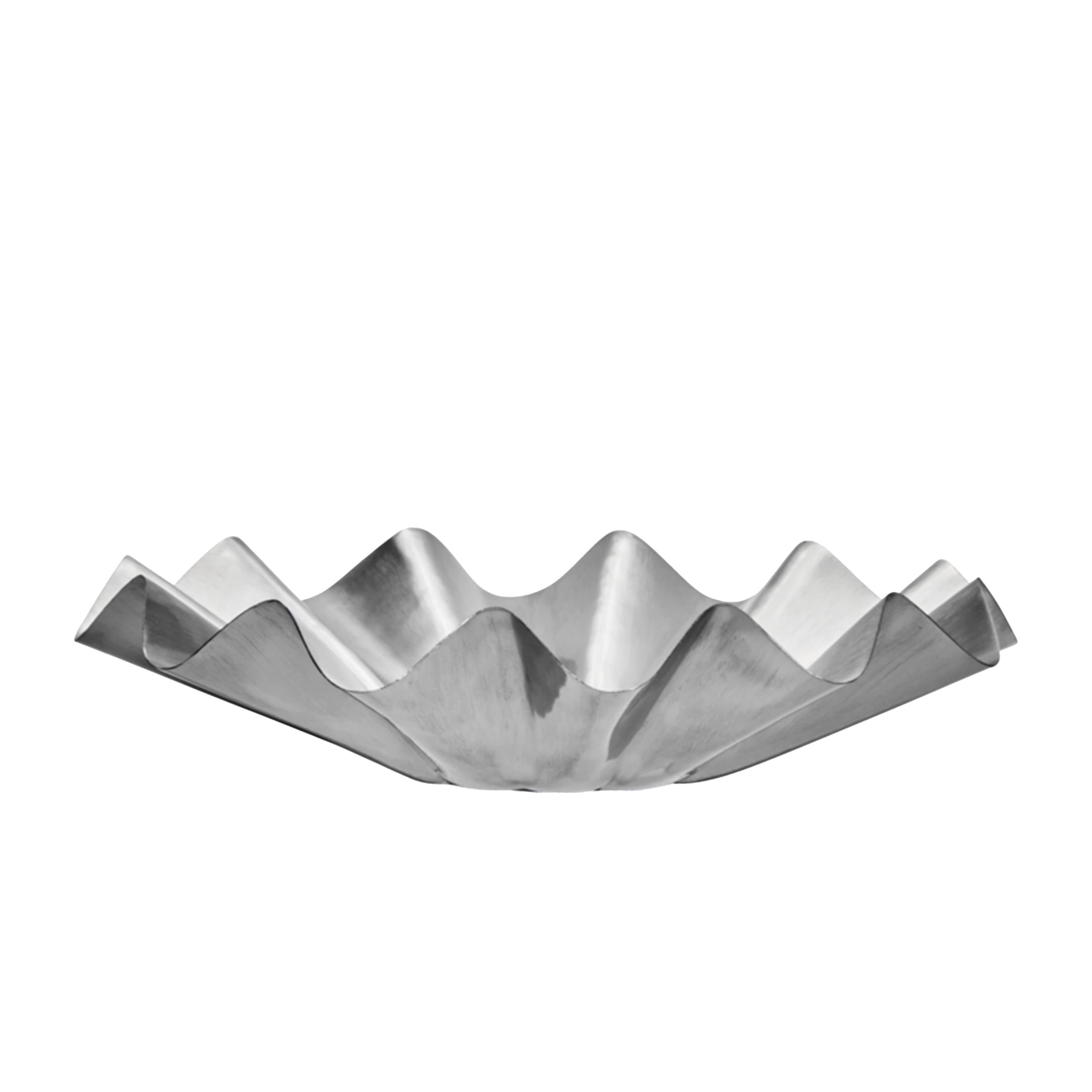 Flood Schale Brushed silver finish 35cm