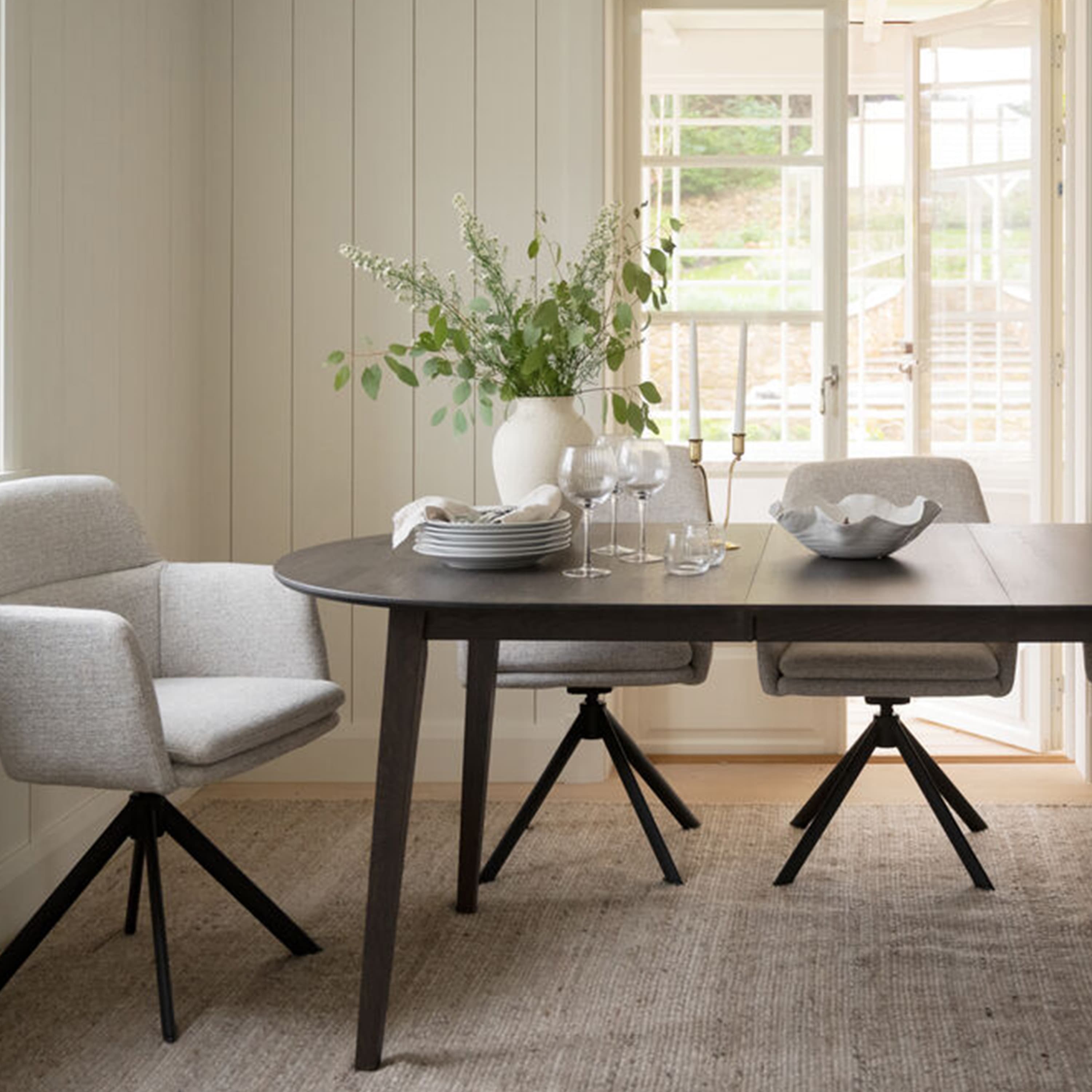 Filippa Dining Table Oval Dark Brown 170+40
