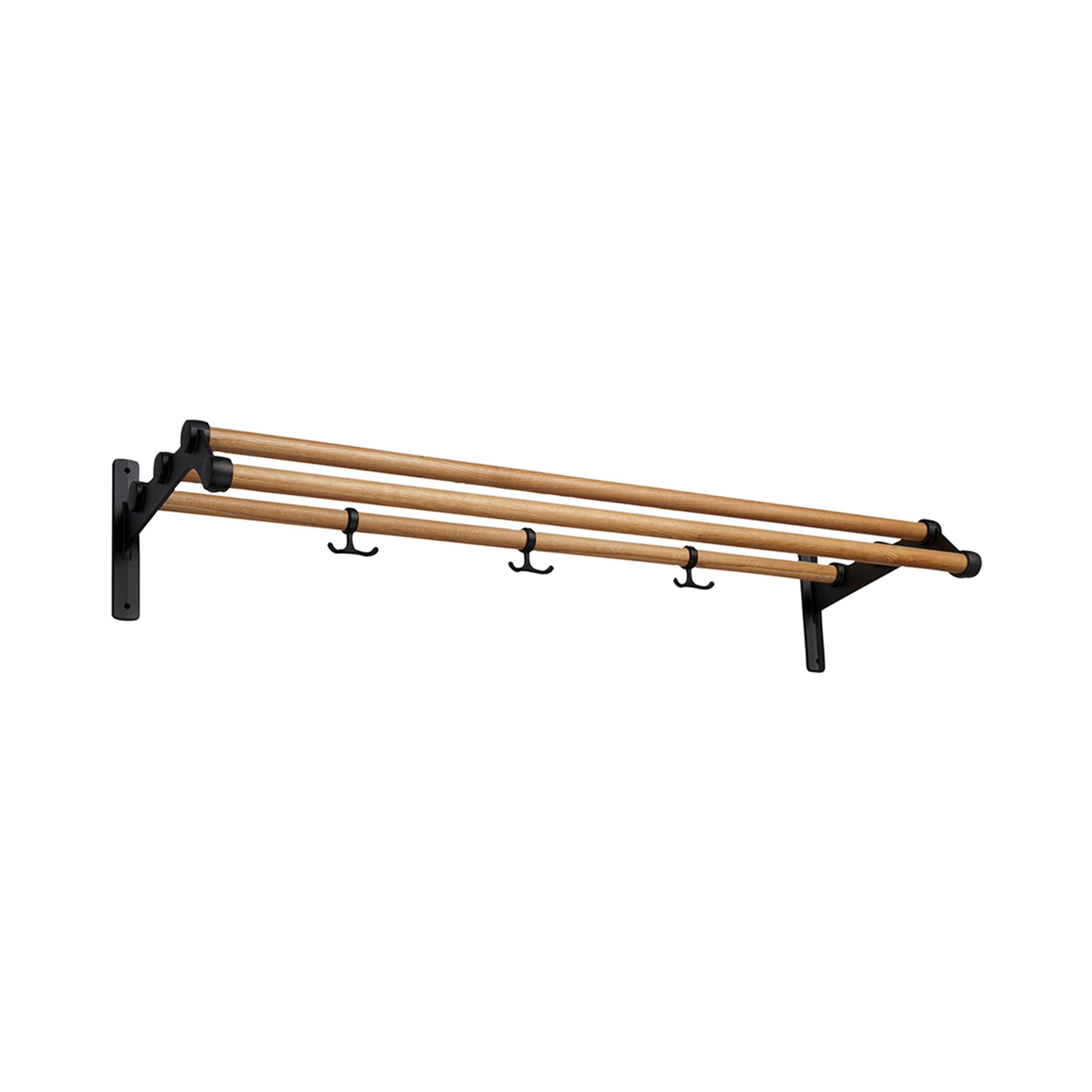 Nostalgi 291 Hutablage Eiche/Schwarz 100cm
