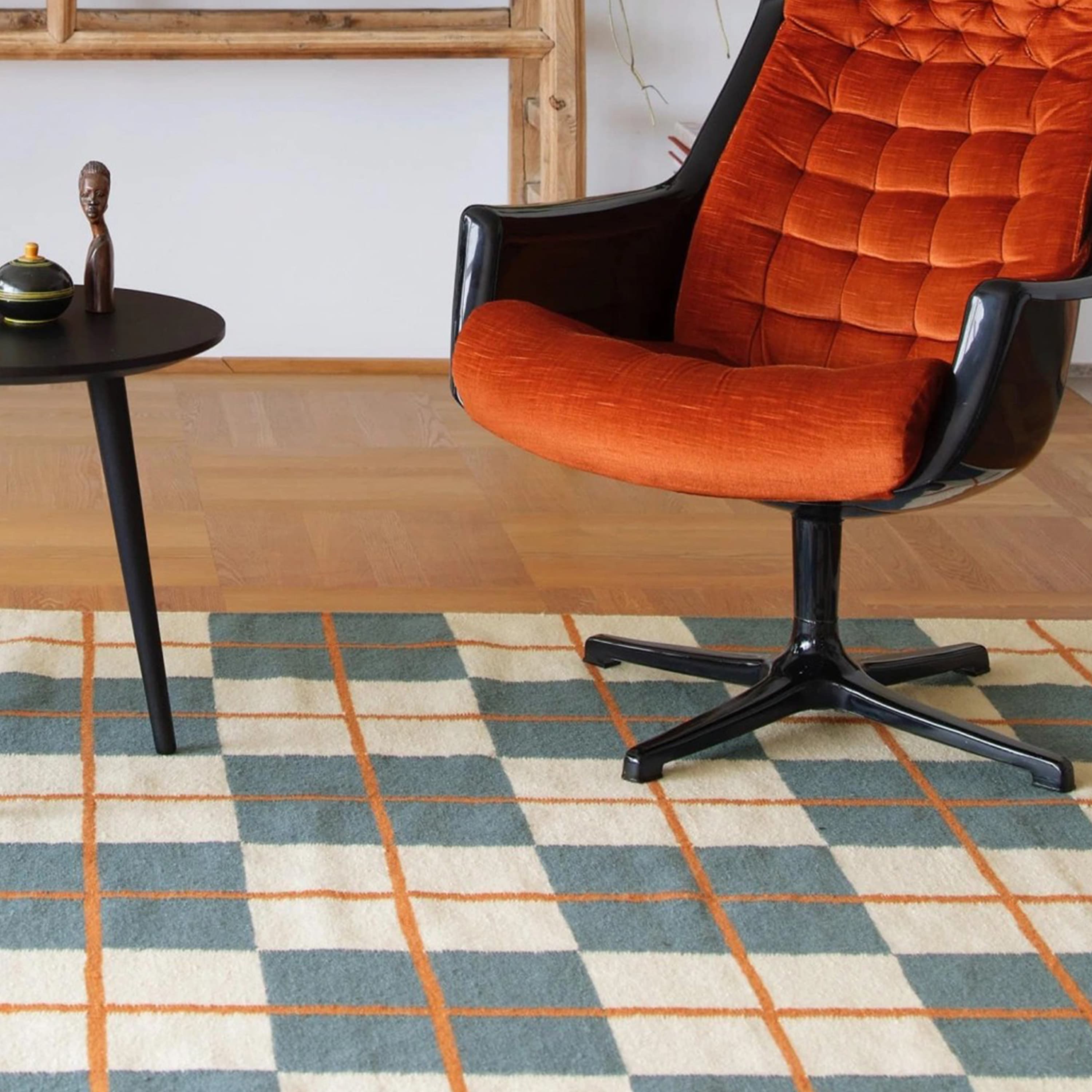 Haveli Wool Rug Heaven Blue/Light Khaki/Rust 230x320