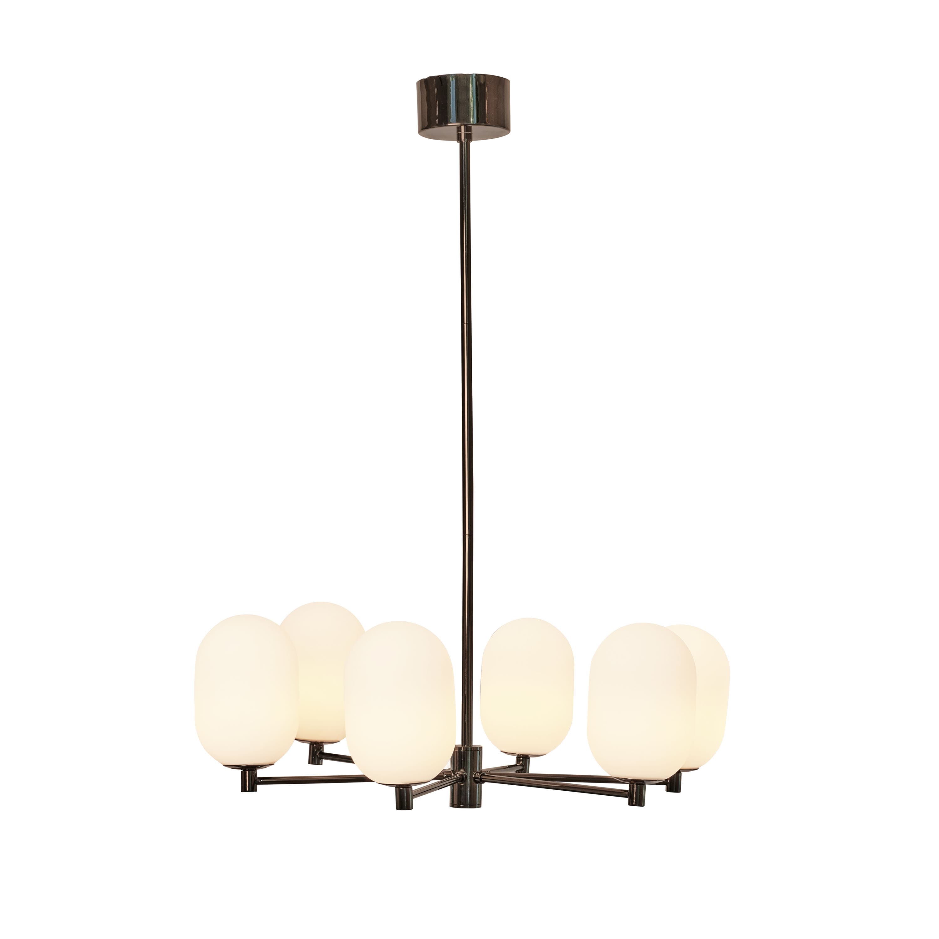 Noor Deckenleuchte Opal/Schwarz 65 cm