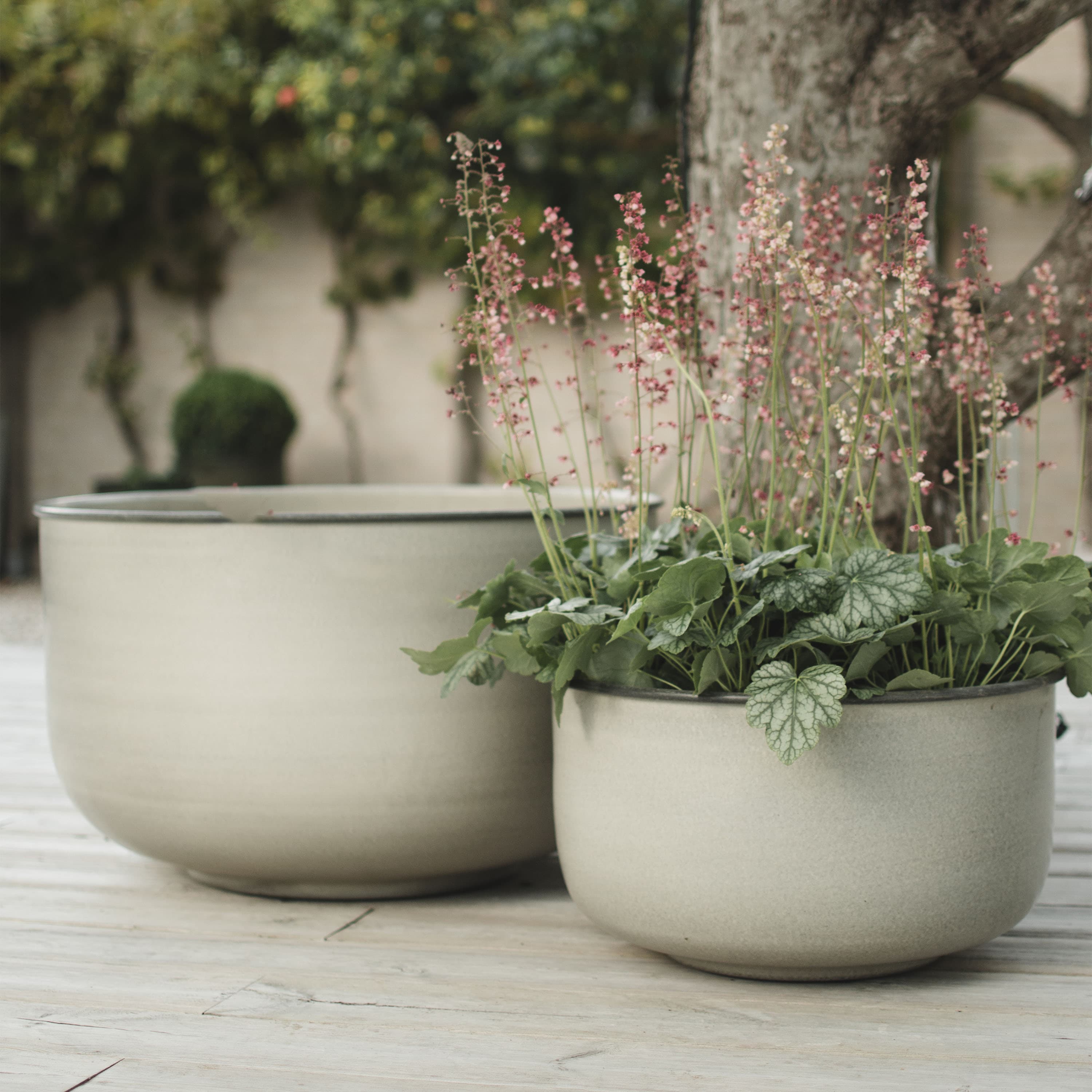 Out Wide Topf Beige 2er-Pack